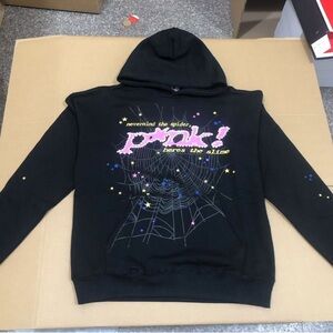Pink Spider Graphic Hoodie